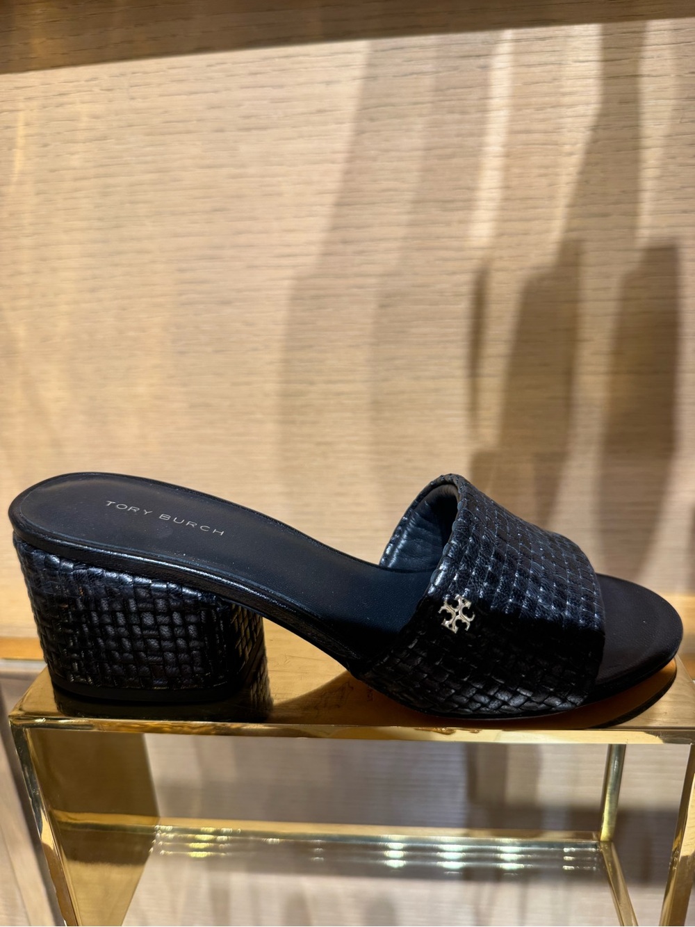 TORY BURCH EVERLY LEATHER BLOCK 45MM SLIP ON SANDAL
